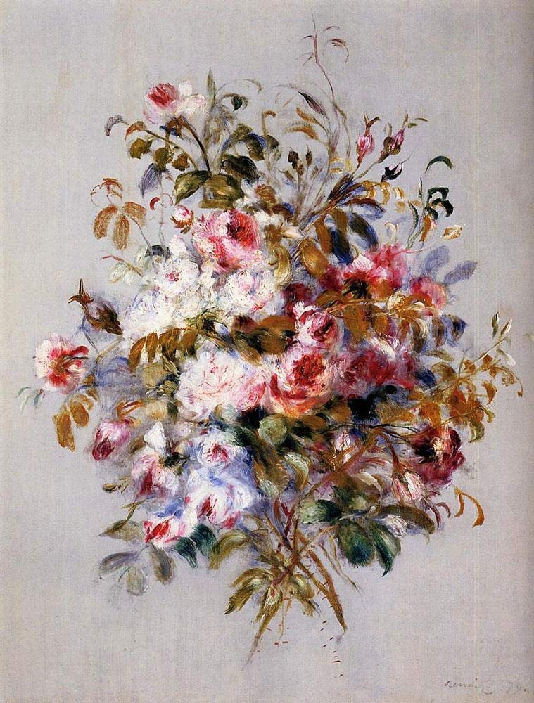 Amazon.co.jp: アート絵画 バラの花束の花 ピエール・オーギュスト 