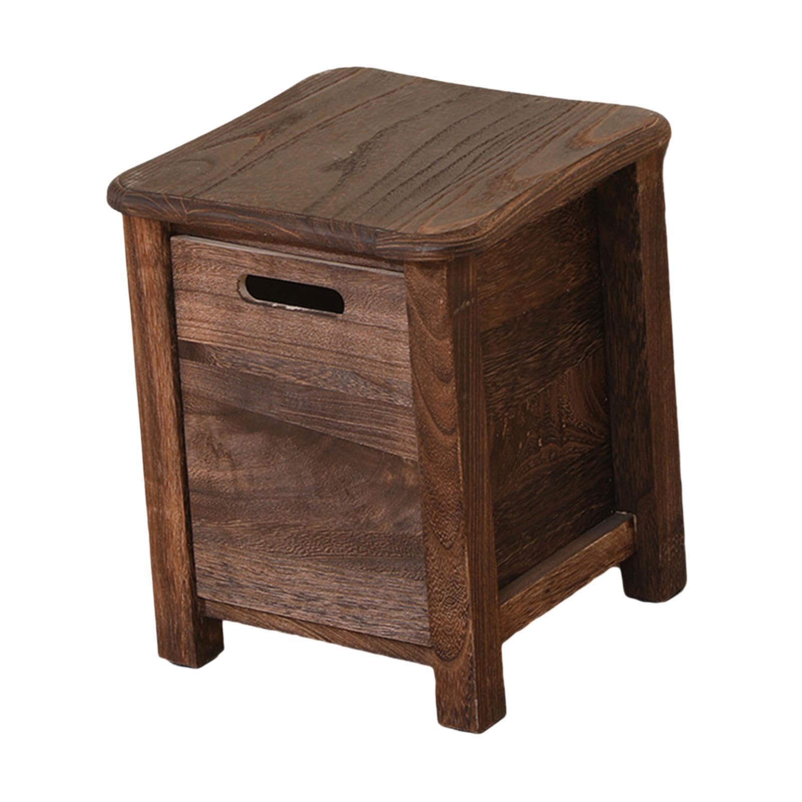 Taburete Redondeado para Cambiar Zapatos, pequeño Taburete de para | con almacenamiento, versátil para cualquier habitación. Mueble estable para cambiar zapatos, oficina, apartamento,