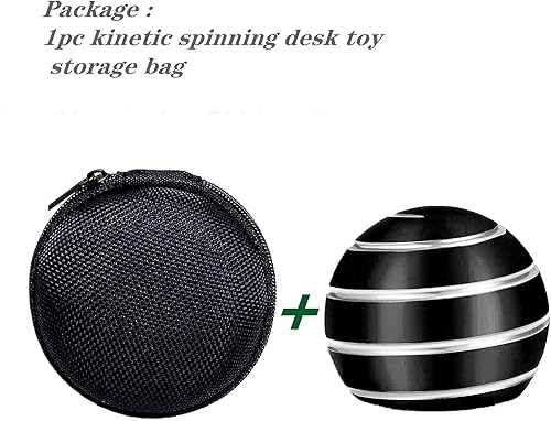 Miniatura 9 de Juguetes de escritorio cinéticos, bola giratoria de ilusión óptica de cuerpo completo, parte superior giratoria grande más larga, ideal para