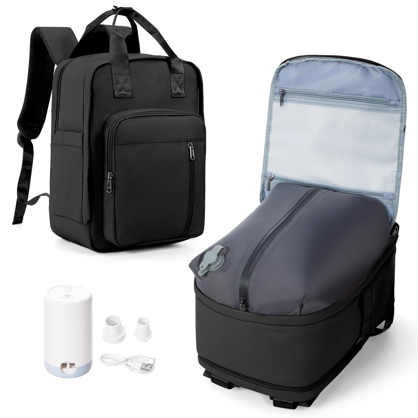 BJLFS Borse da Cabina per Ryanair 40x30x20 Zaino Wizzair Sottovuoto da viaggio 40x20x25 Bagaglio a Mano con compressione sottovuoto,Zaino Easyjet 45x36x20,Zaini Casual per laptop da 14 pollici
