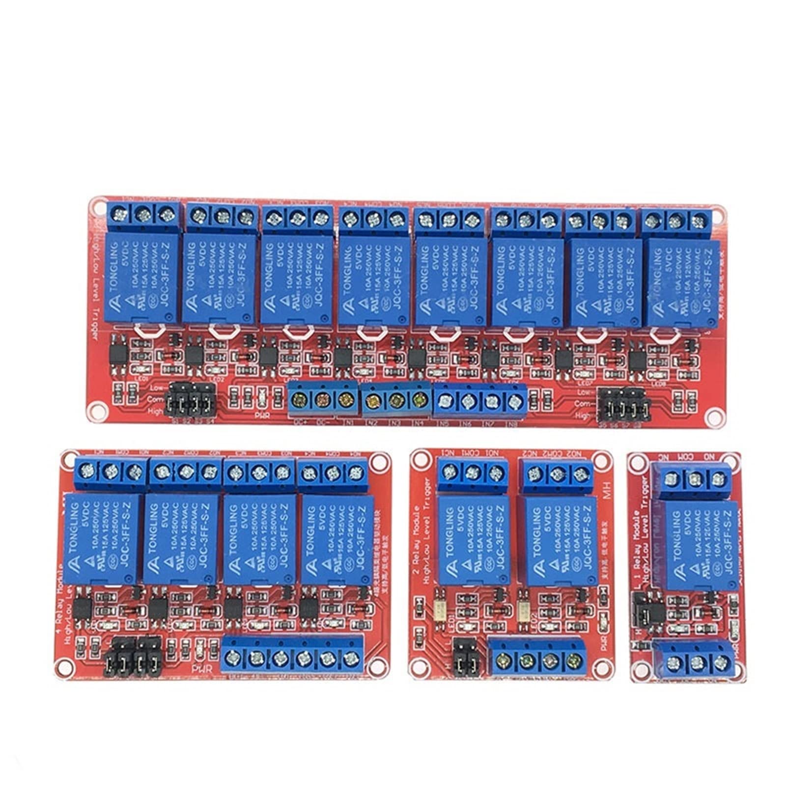 Module de Relais 1 2 4 8 canaux 5V 12V, Bouclier Carte Voie avec Support d'isolation optocoupleur, déclencheur Niveau Haut et Bas pour