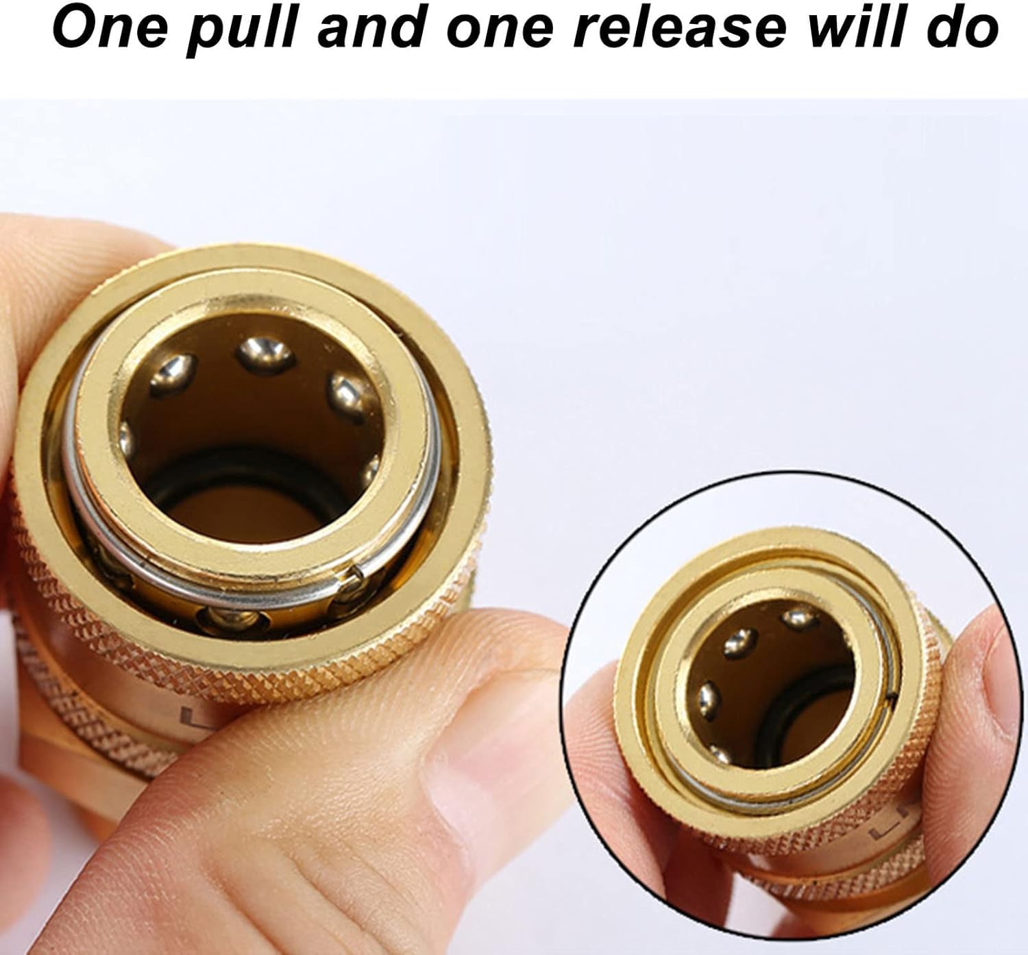 Adaptador de conexión para hidrolimpiadora M22 (2 unidades), cobre puro, conector hembra NPT de 3/8" a macho M22 para conexión universal de mangueras y bombas (orificio interior de 15 mm/0,59")