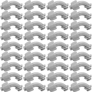 Liquid Tight Connector Flexible Non Metallic Electrical Conduit Connector Fitting 90 Degree Electrical PVC Conduit Fittings for Home Kitchen Bathroom Tube Tool Supplies (36 Pieces, 1/2 Inch)