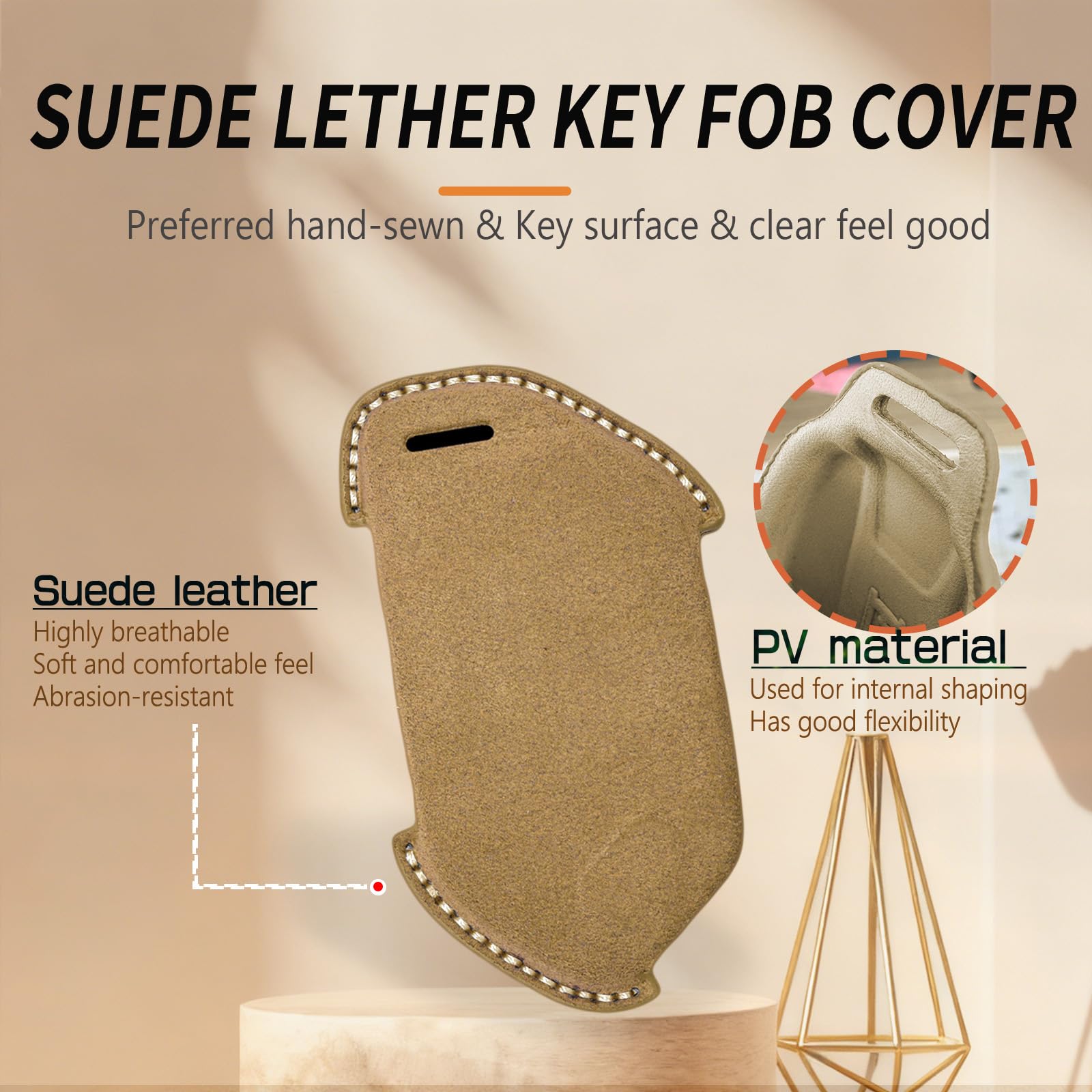 Etui na kluczyki kompatybilne z Kia Key Fob 2024 2025 2026 Sportage K4 K5 GT-Line Telluride 2027 Carnival Sorento EV6 EV9 zamszowe etui na kluczyki samochodowe, czarne
