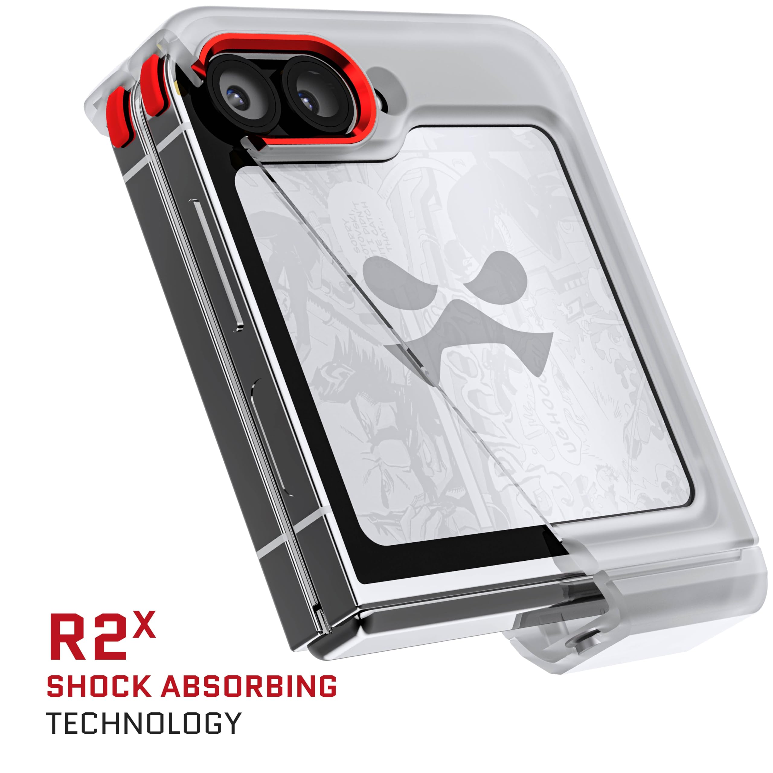 Ghostek Covert Transparente Schutzhülle für Galaxy Z Flip 6 mit integriertem Ständer und vollständigem Scharnierschutz, stoßfeste Schutzhülle, entworfen für Samsung Galaxy Z Flip6 (6,7 Zoll