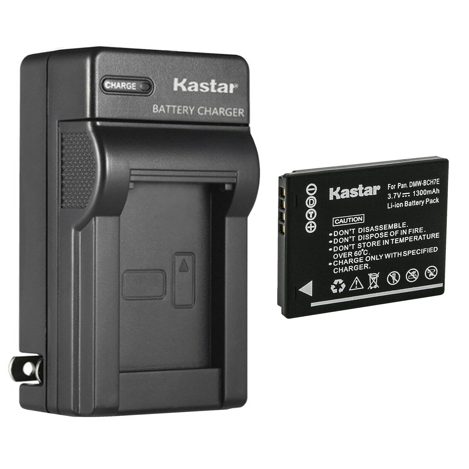 Kastar 1-Pack Battery and AC Wall Charger Replacement for Panasonic DMW-BCH7 DMW-BCH7PP DMW-BCH7GK Battery, Panasonic Lumix DMC-FP1, Lumix DMC-FP2,