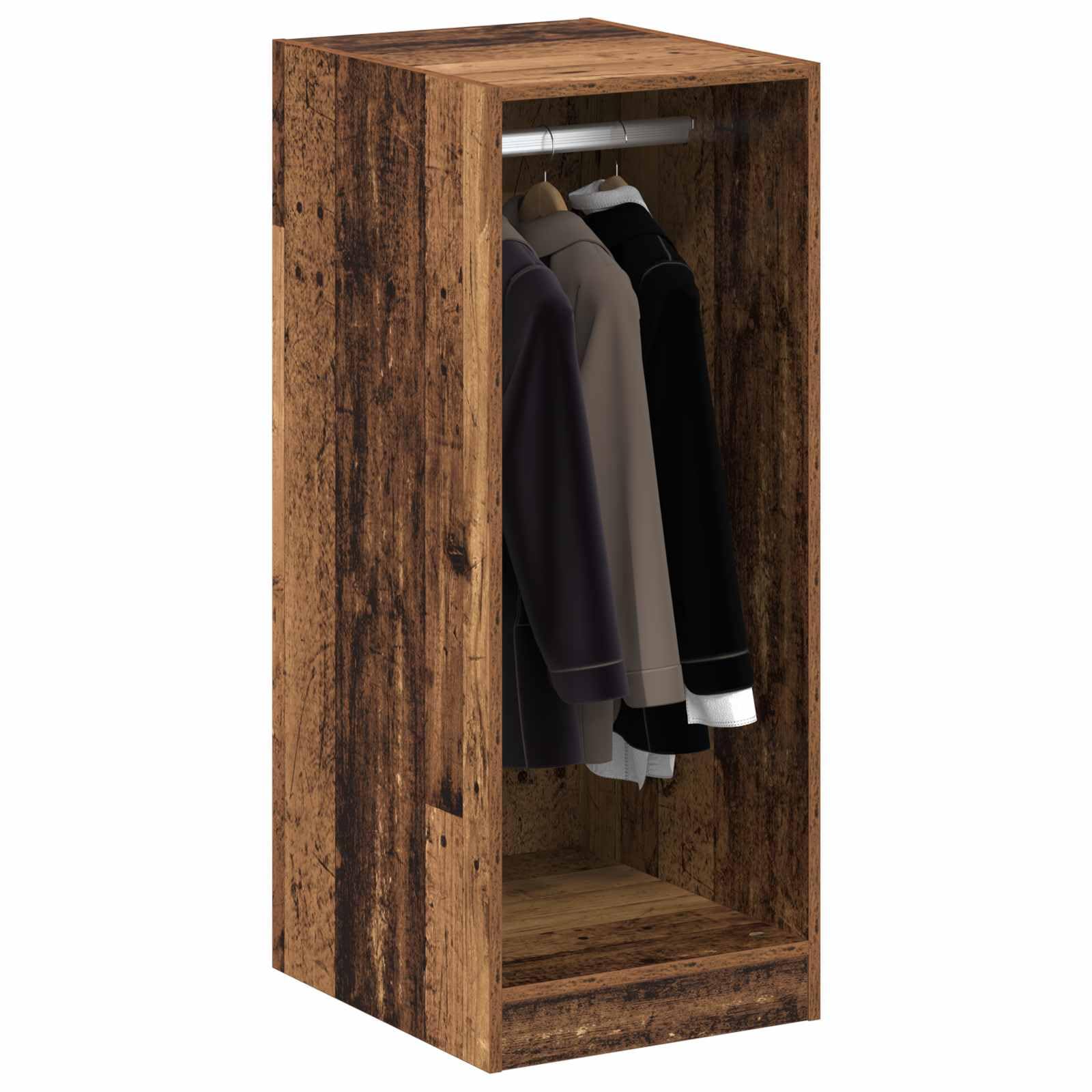 Générique Armoire dressing bois avec étagère de rangement intérieur chambre, 41 x 48 x 102 cm, design moderne rectangulaire en bois d'ingénierie, spacieuse pour vêtements et accessoires,
