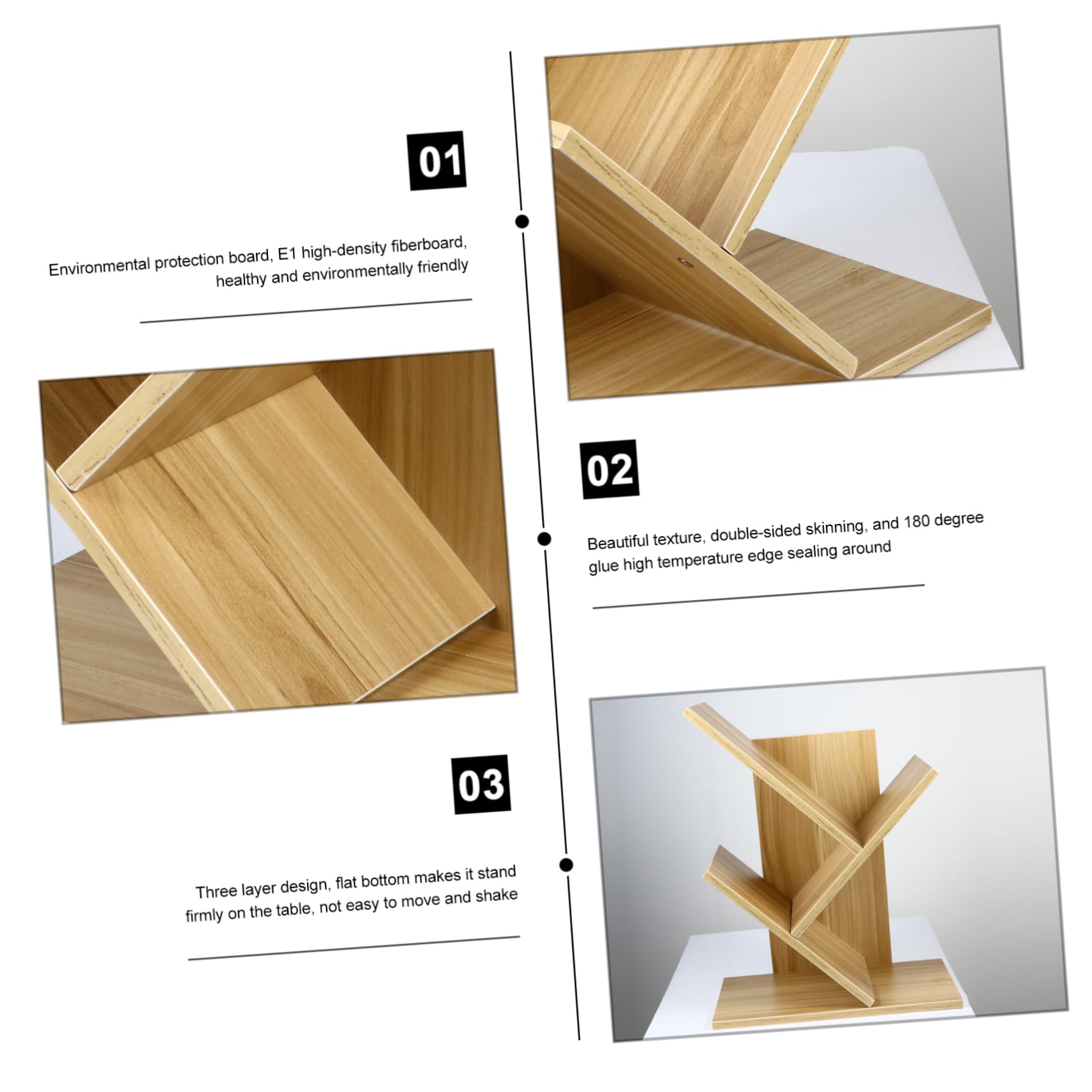 1stück Lagiges Desktop Bücherregal Aus Kreativer Organizer Für Schulbücher Magazine Und Mehr Für Büro Schlafzimmer Und Studenten Stabil Und Einfach Zu Montieren