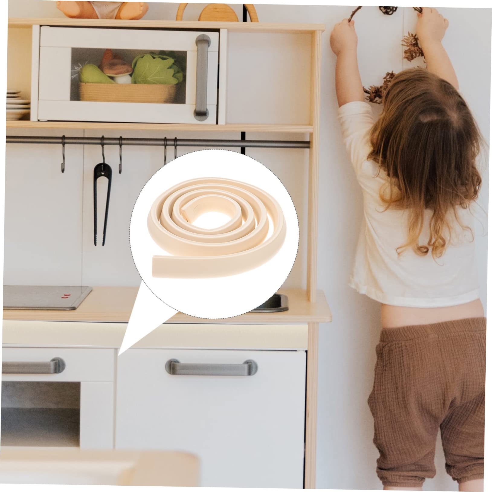 4 Piezas Tira Protectora de Seguridad Protector de Esquinas for Bebés Almohadilla a Prueba de Bebés Muebles Cama Infantil Parachoques Protectores de Esquinas de Mesa for Protector de Esquinas de Bebé