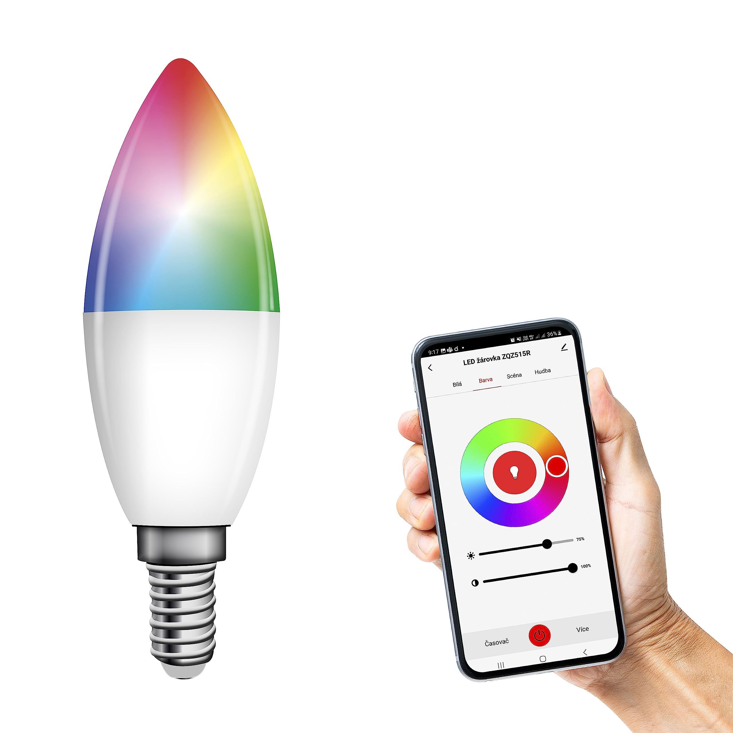 EMOS GoSmart Smart Home Ampoule LED RVB A65 Avec Application