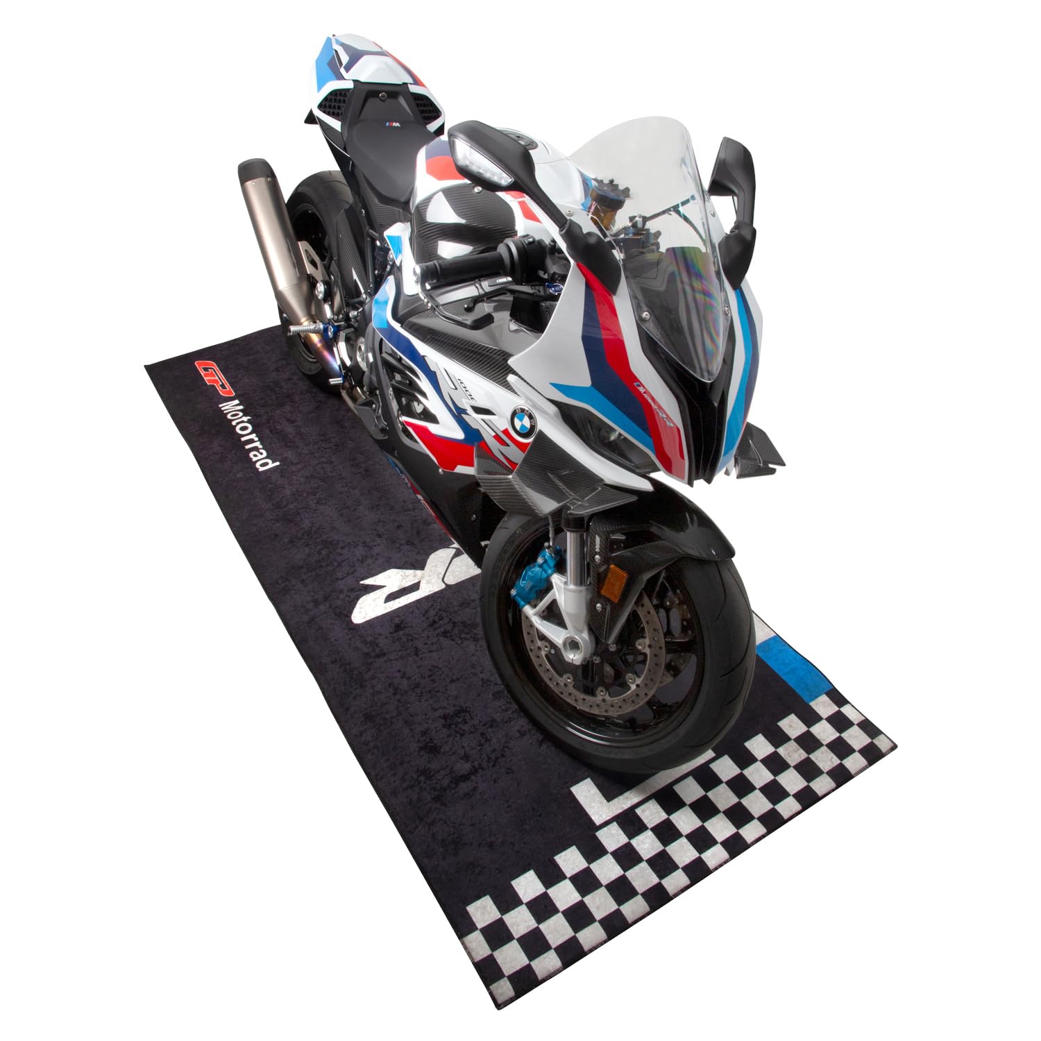 GP Kompozit Tapis de moto universel noir et bleu pour RR