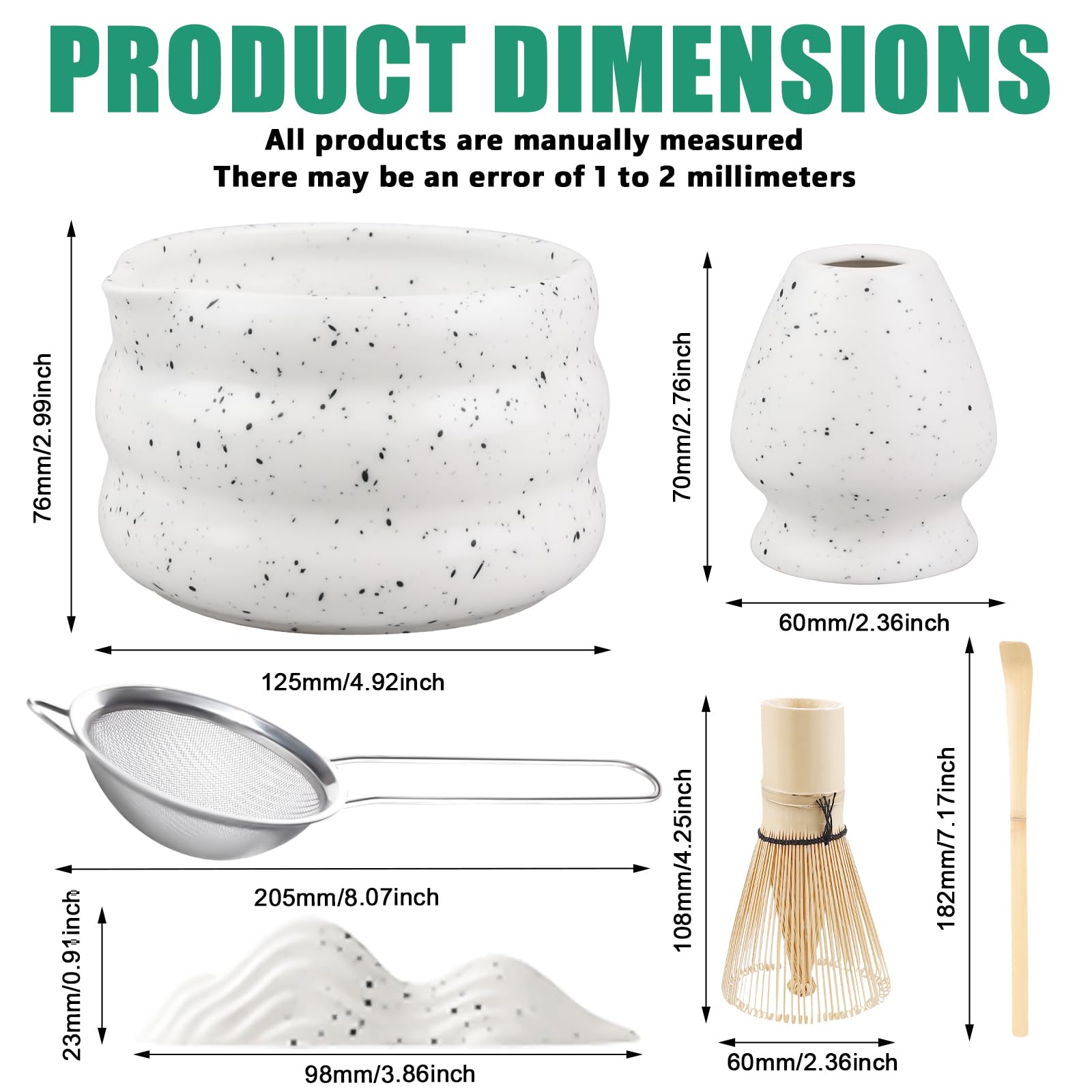 Servizio Matcha Premium 7 pezzi: servizio da tè matcha giapponese completo con ciotola per matcha in ceramica, chasen Servizio tradizionale per la preparazione del matcha giapponese (viola)