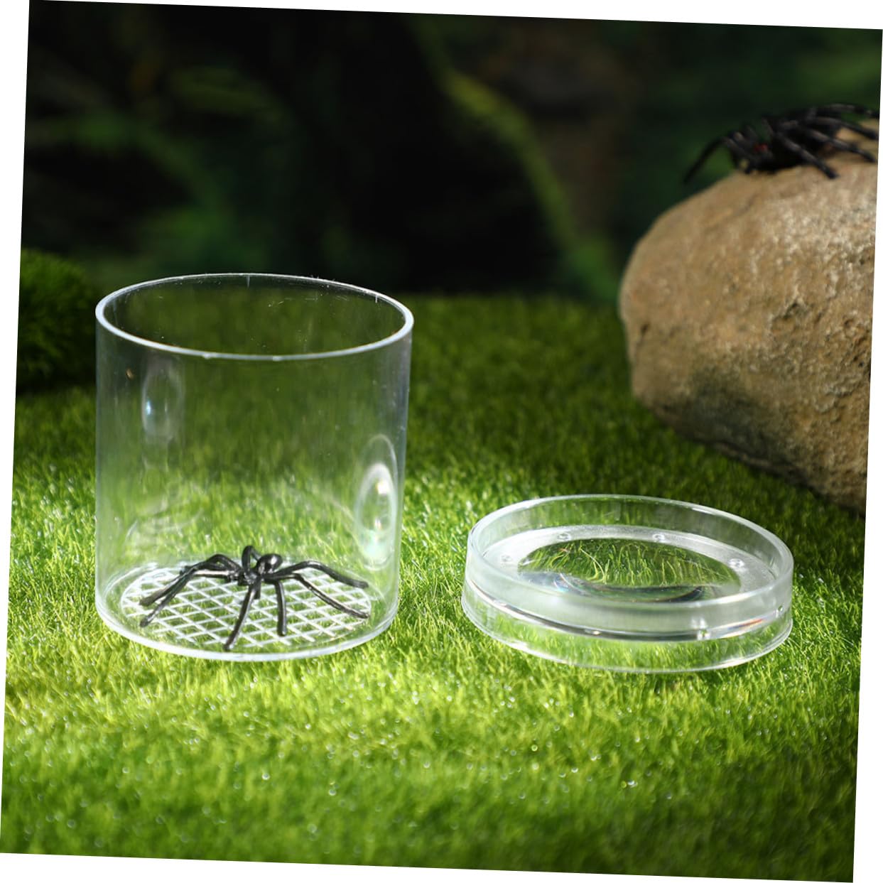 Caja de Observación de Insectos Lupa, Plástico, 9 Piezas | Lid de Flujo de Aire, para Niños y Pequeños Exploradores, Mejora Enfoque, Imaginación y Habilidades
