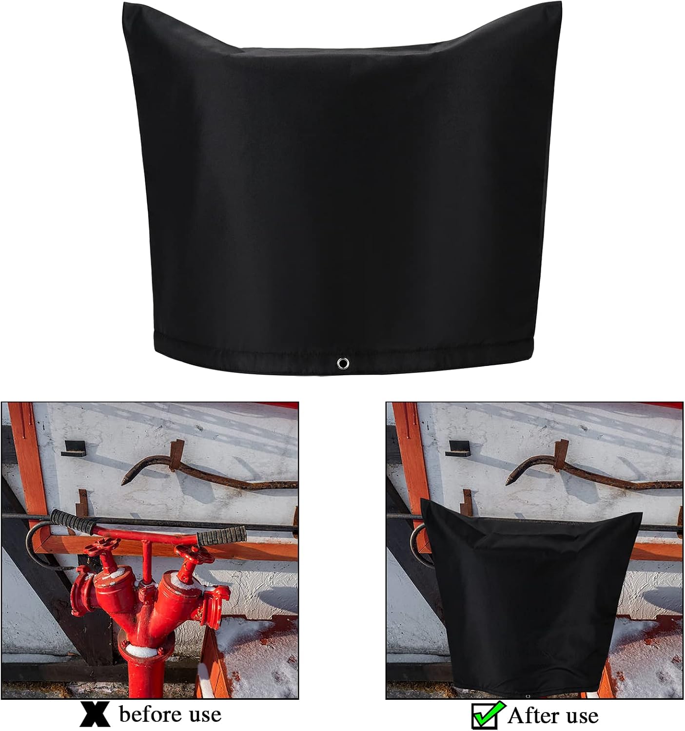 DULRLLY Backflow Insulation Cover for Winter Freeze, 40 x 24 inch Outdoor Pipe Protection Insulated Pouch, Backflow Preventers for Water Sprinkler Valve Box, Meter or Controller (40 x 24 inch)