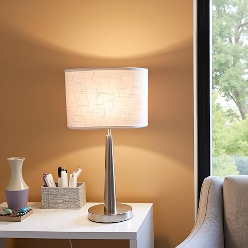 Miniatura 7 de Aspen Creative 37051A - Pantalla ovalada de transición con forma de araña en tela de lino blanco roto, 16 12 pulgadas de ancho (9 12 pulgadas + 16