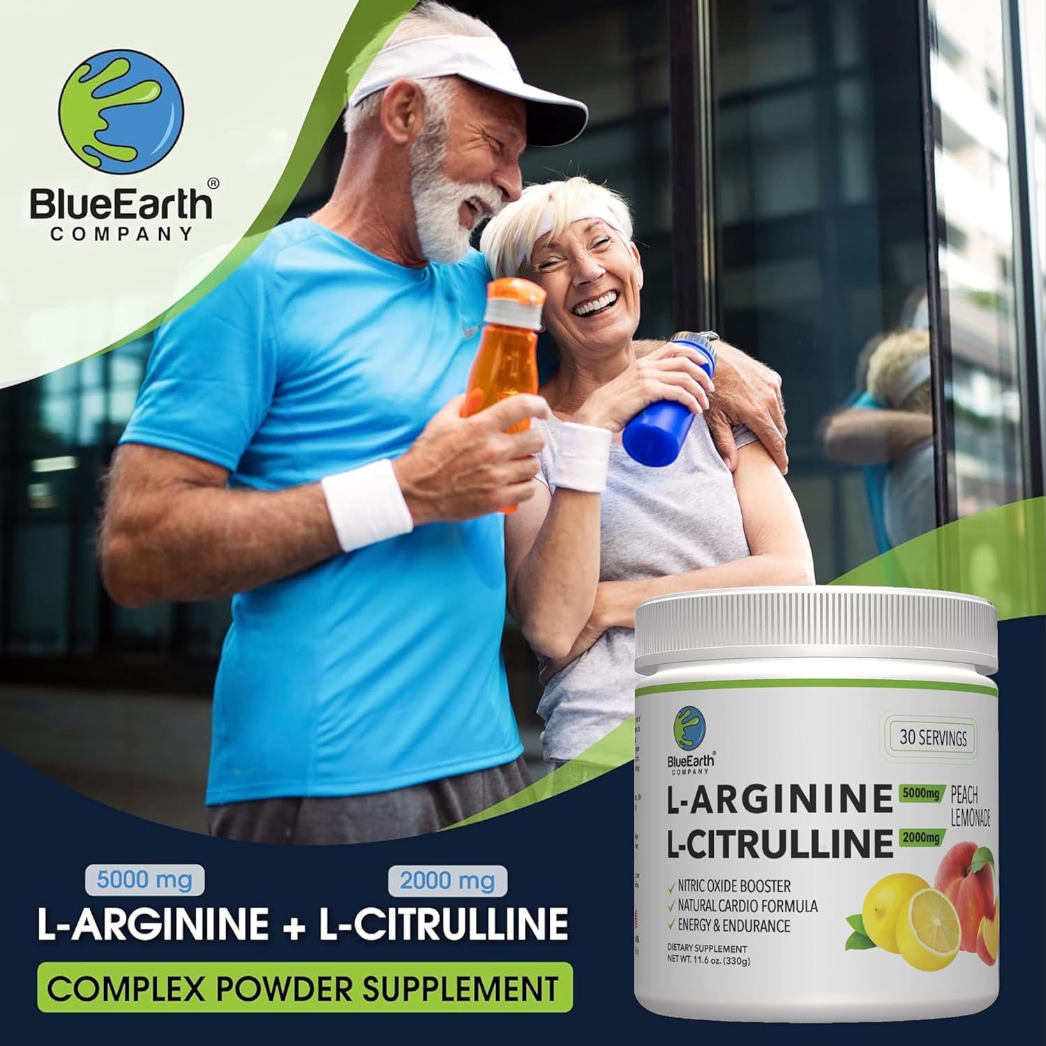 L-Arginine L-Citrulline  Supplement Peach Lemonade