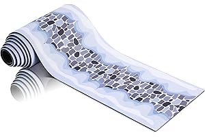 Haull Christmas Village Accessories Village Roads and Streets Snow Mat Christmas Cobblestone...