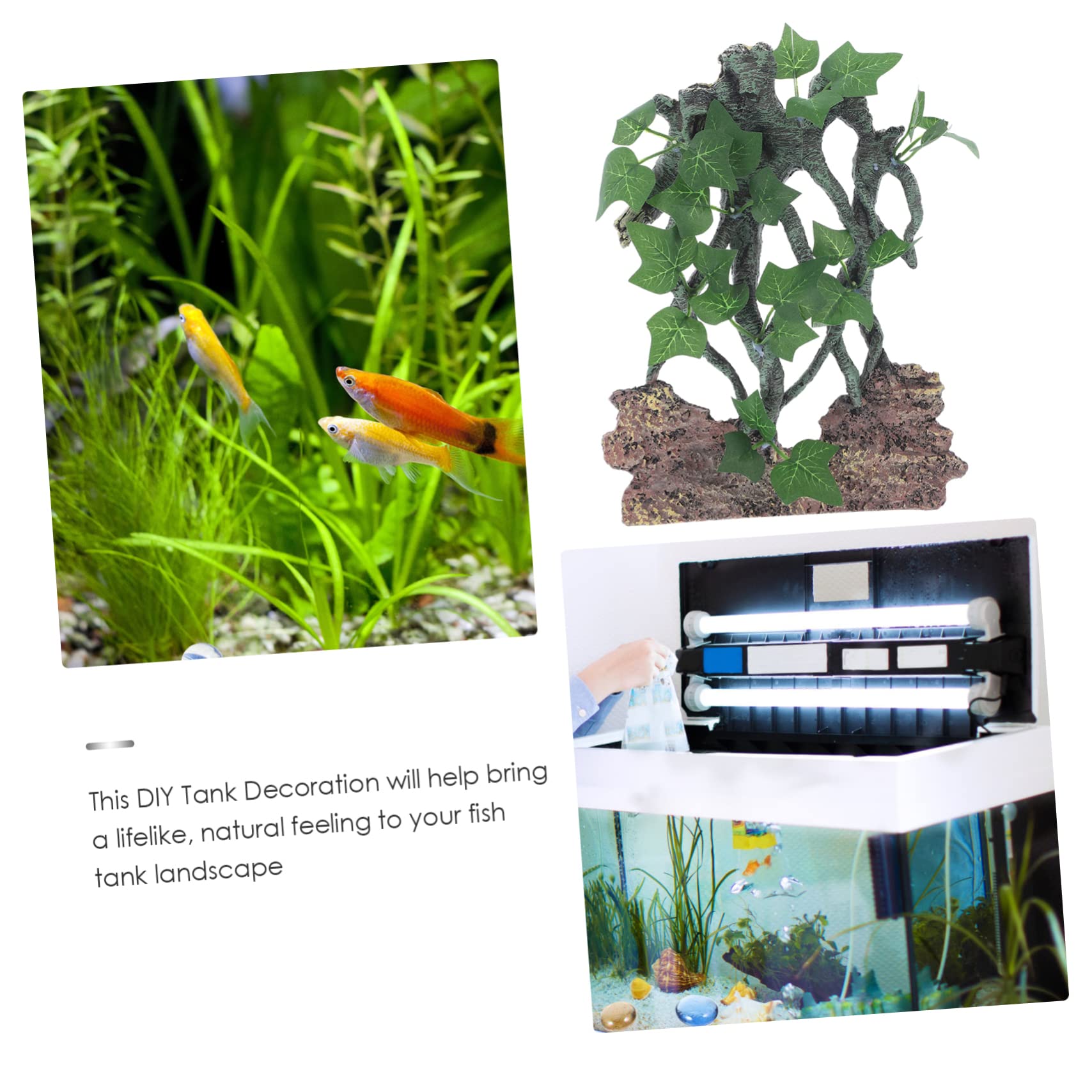 Decorazione Acquario Resina Artificiale Rami Simulati Per Pesci Accessori Per Acquari Design Realistico e Sicuro Elemento Decorativo Per Ambienti Acquatici