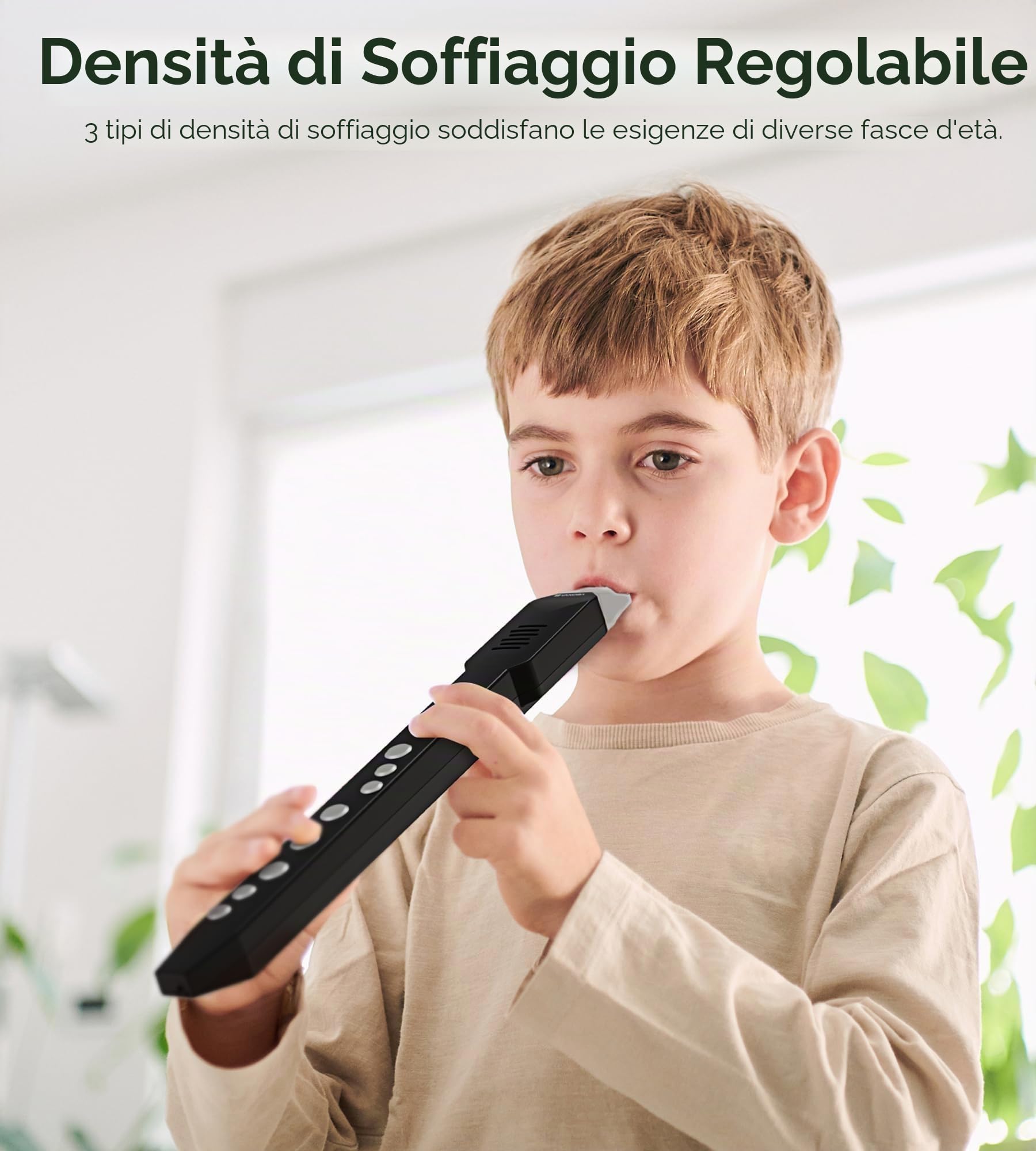 Vangoa EWI-100 Mini Sintetizzatore Elettronico Digitale Portatile Strumento A Fiato Ricaricabile con Boccaglio Rimovibile per Bambini Adulti Principianti
