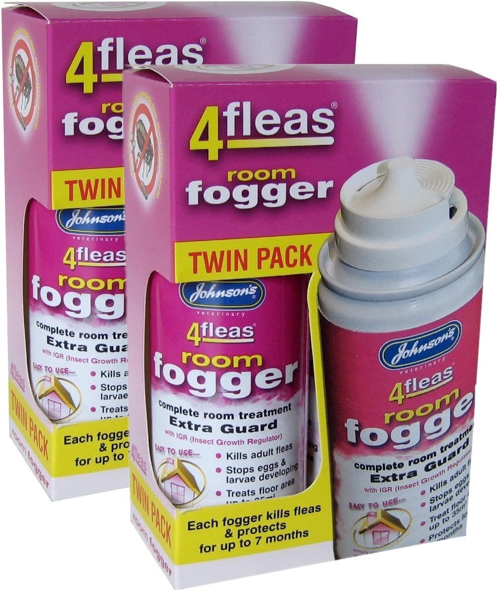 2 X Johnson's Veterinary Flea Killer Bomb Room Fogger Multi pack
