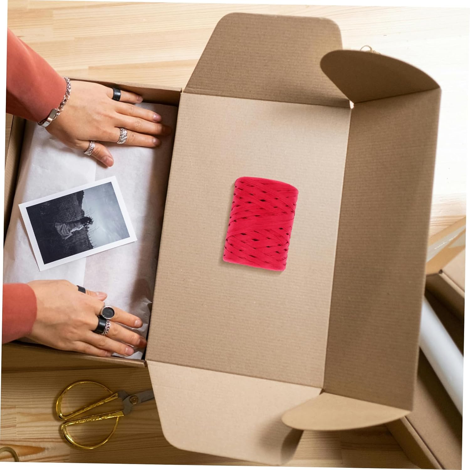 3rolls Raffia Paper Ribbon for Wrapping Decoration and Wedding Bouquets Soft Texture and Elegant Appearance and Colors