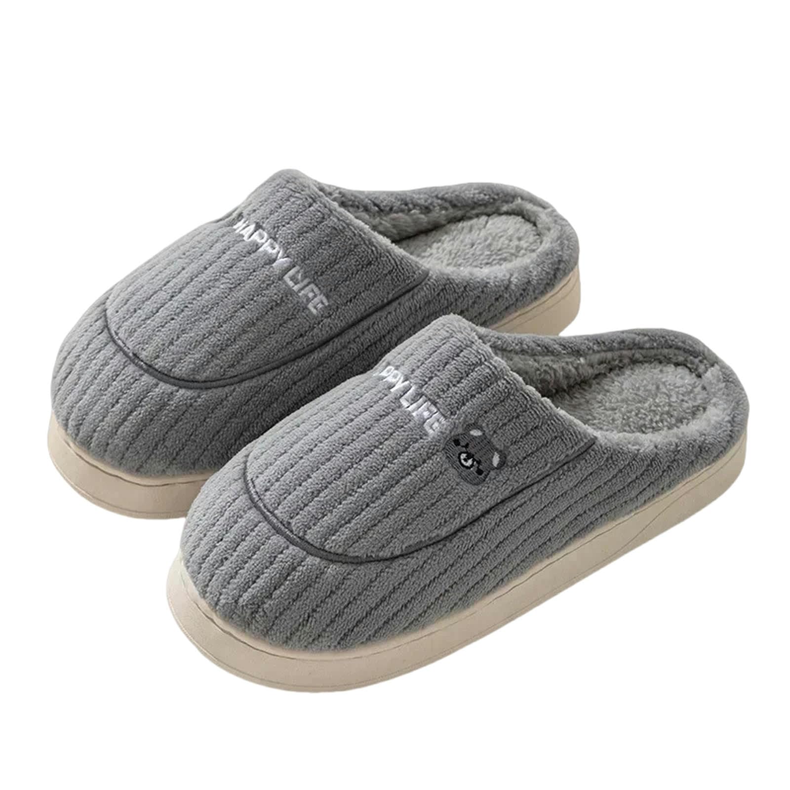 Pantofole Invernali in Cotone Autunno Inverno Short Peluche Calde Calde Casual Indoor Morbido Cotone Pantofole Non Slittamento da Donna E Uomo Coppie Scarpe da Esterno per La Casa-verde-36-37