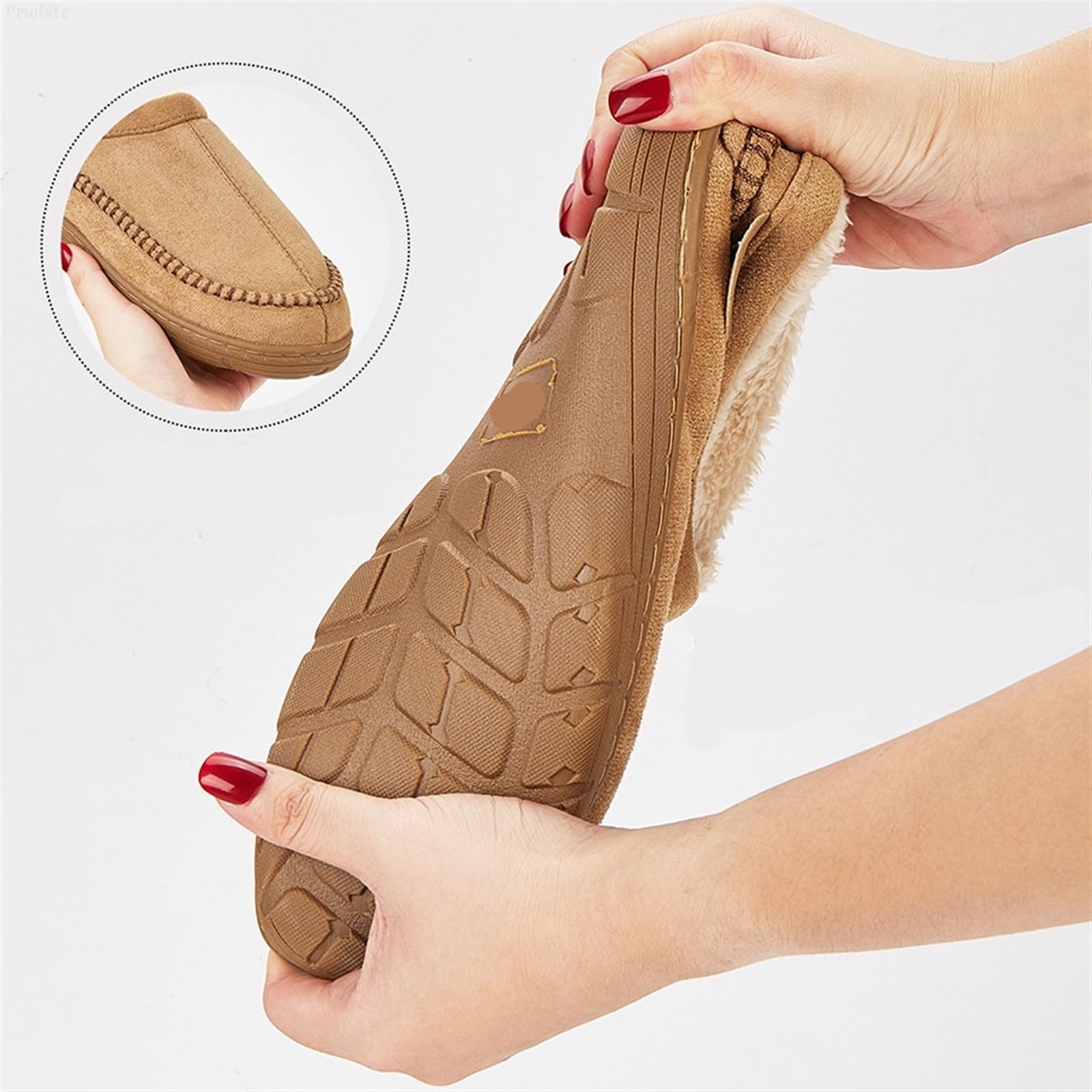 Pantofole da uomo in cotone Pantofole da uomo Home Peluche Memory Foam Scarpe casa calde invernali morbide for interni/esterni