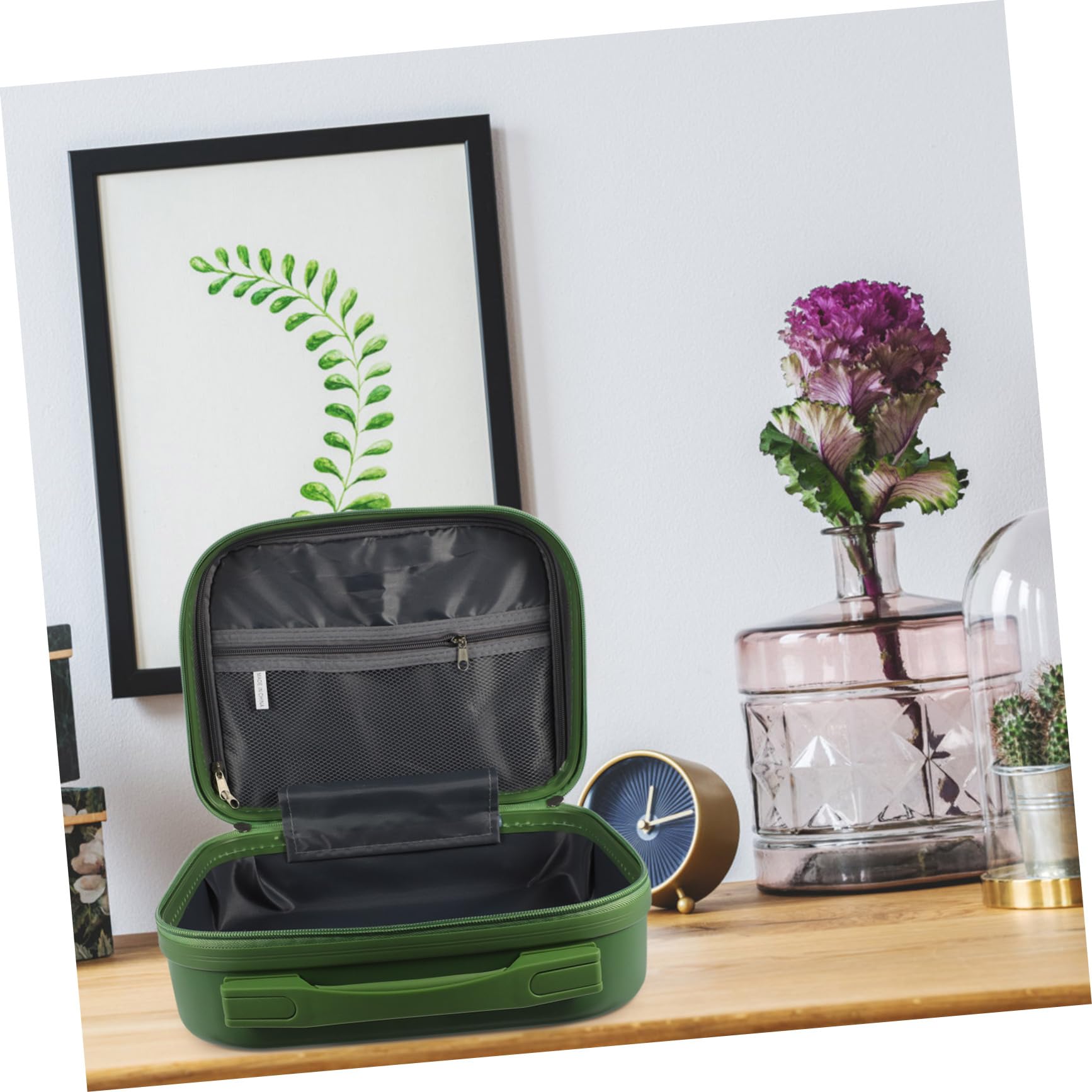 VICASKY Valigetta Trucco e Spazio di Conservazione 14 Pollici da Viaggio in PC Design a Fascia Elastica su Scrivania per Ufficio e Camera da Letto