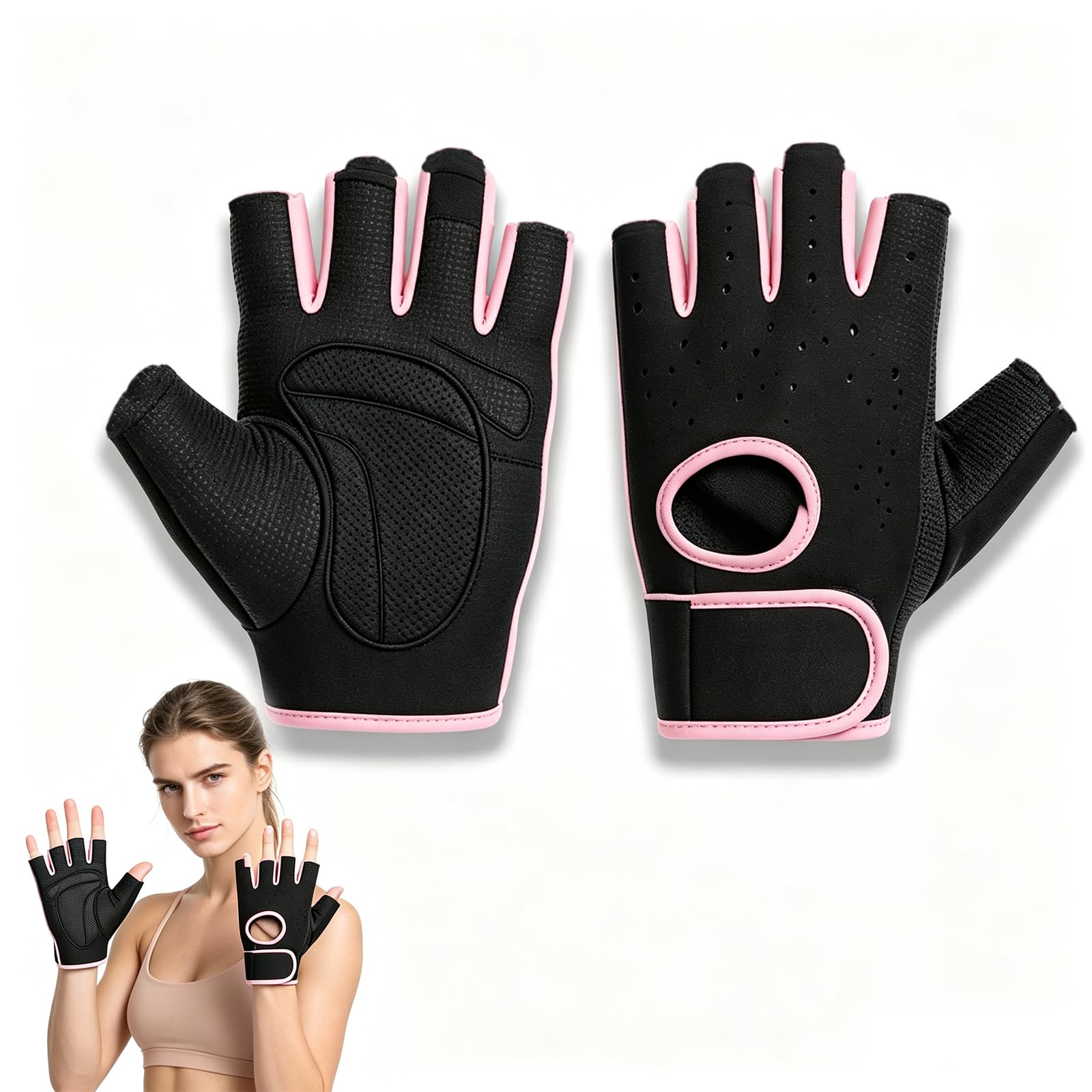 Weight Lifting Gloves Women Men with Wrist Support, Gym Gloves for Women