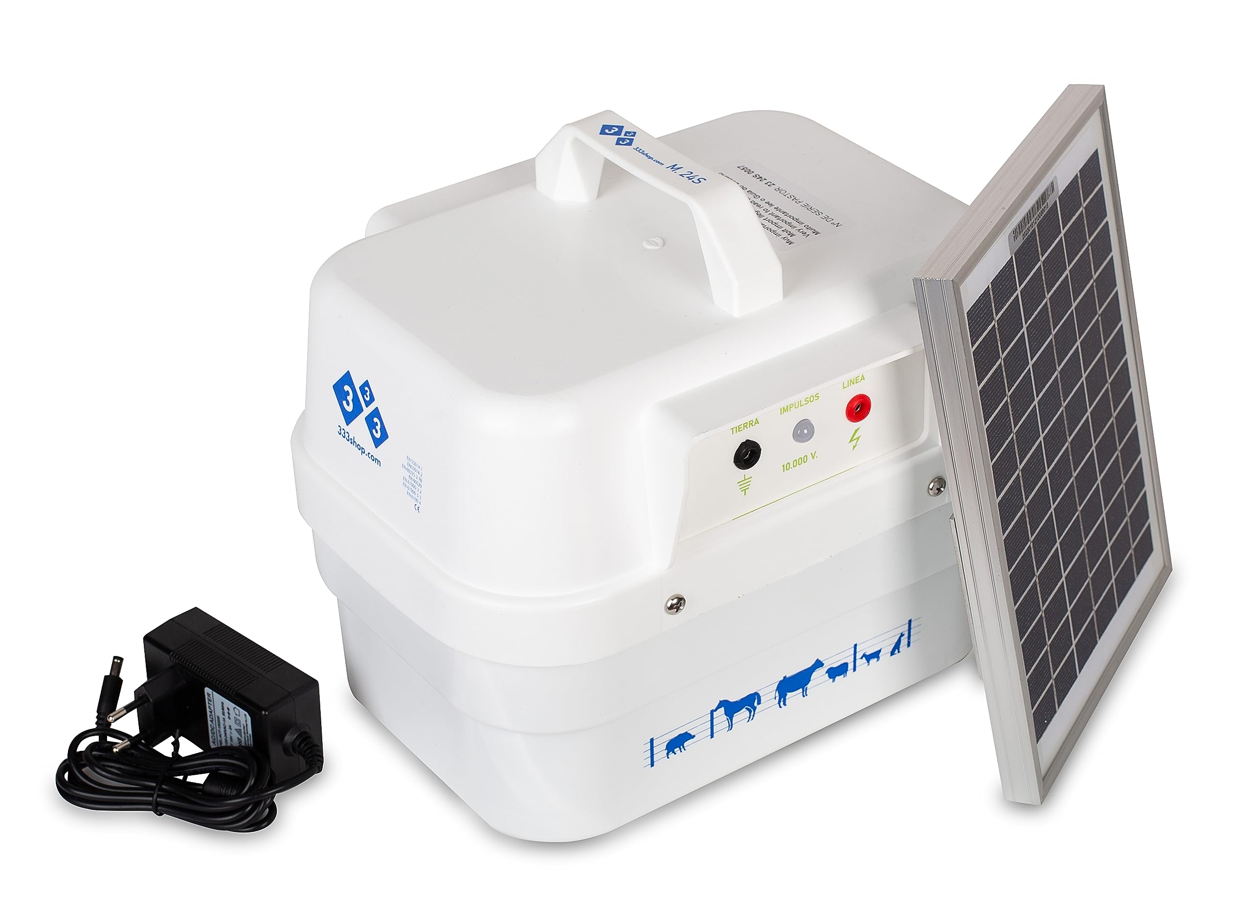 Pastor eléctrico solar 333 M24S para equino vacuno ovino jabalíes