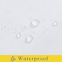 Vista 67 de NICETOWN Cortinas grises para exteriores para patio, impermeables, 2 paneles, resistentes al viento, a prueba de óxido, ojales superiores e