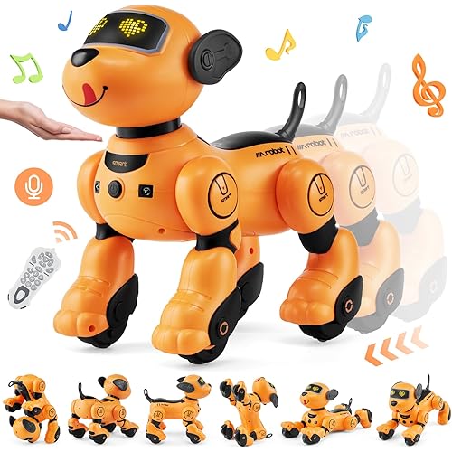 VEVOR Remote Control Robot Dog Toy, 2.4GHz RC Dog Programmable Smart Interactive Robotic Pet for Kids with Follow Function, Touch & Voice Control, Singing Dancing RC Stunt Toy for Age 3+ Boys Girls