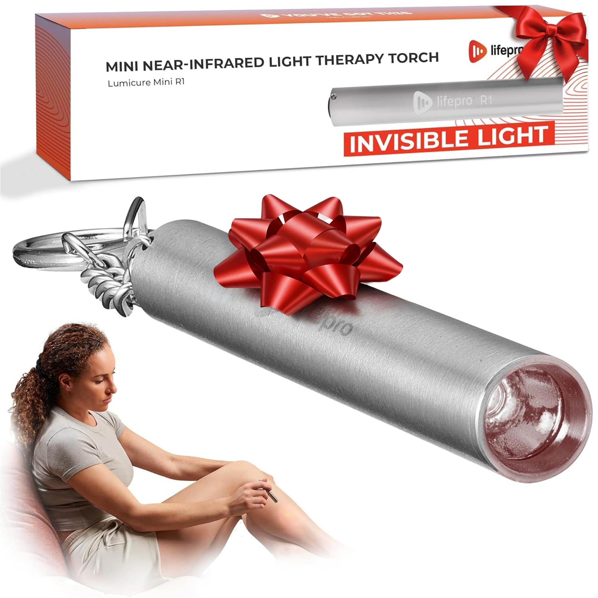 LifePro Lumicure Mini 3.5in Invisible Infrared Light Therapy for Body Joints & Muscles - Invisible Led Light Therapy - Pocket Sized Portable Near Infrared Light Therapy for Face or Infrared Therapy