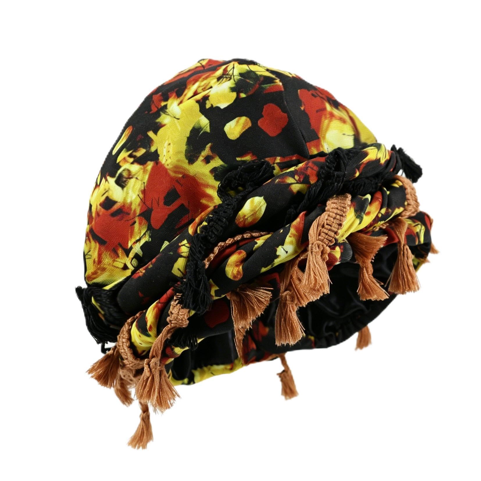 Gturytr Turban for Men Vintage Twist Head Wraps Durag Satin Lined Halo Turban for Women Modal and Satin Scarf Tie