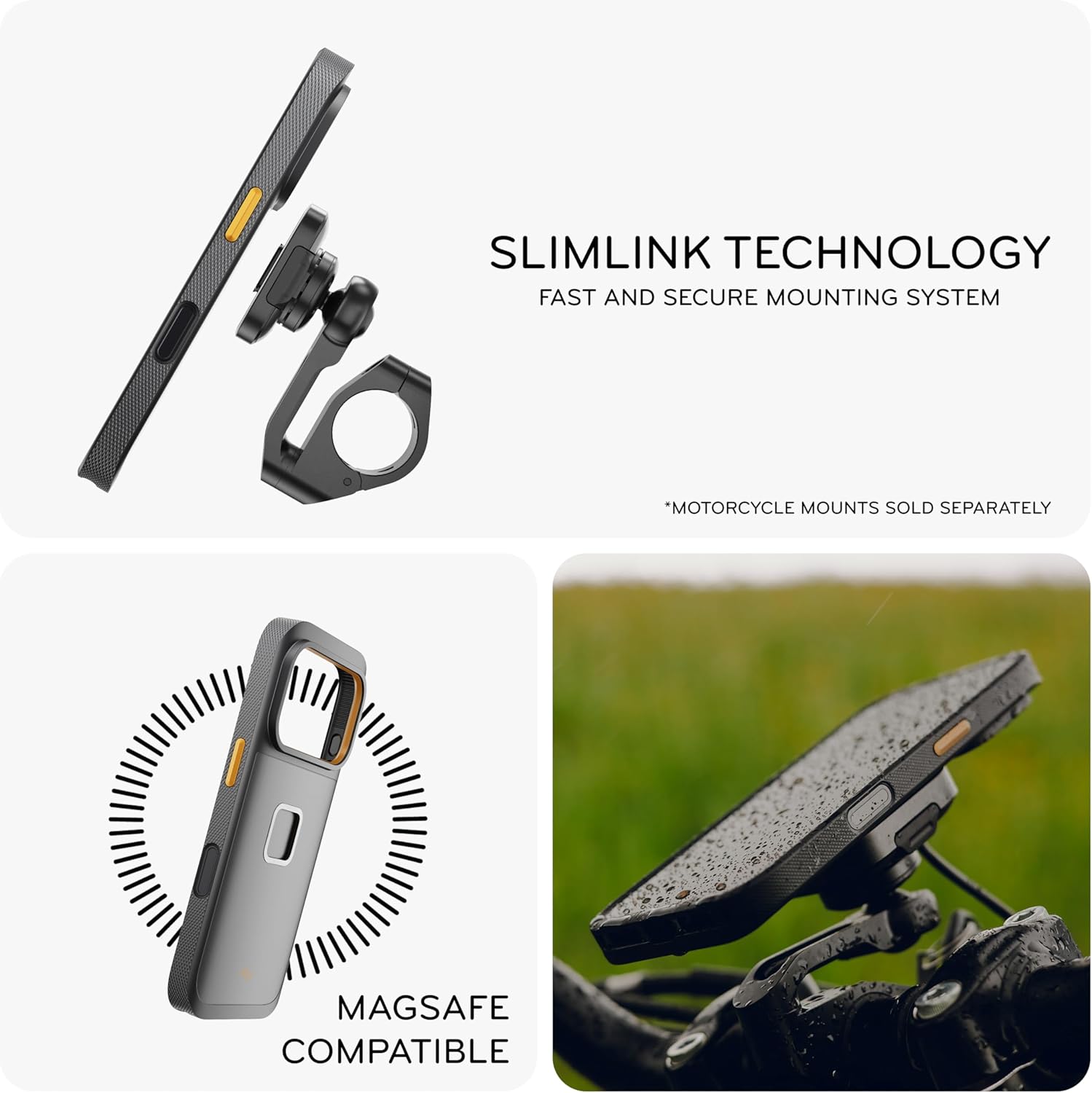 Peak Design Mobile Gnar Phone Case for iPhone 17 Pro Max, Black | 4.5 M Drop Protection | Slim Profile | SlimLink Connects to Mobile Mounts and Charging Accessories