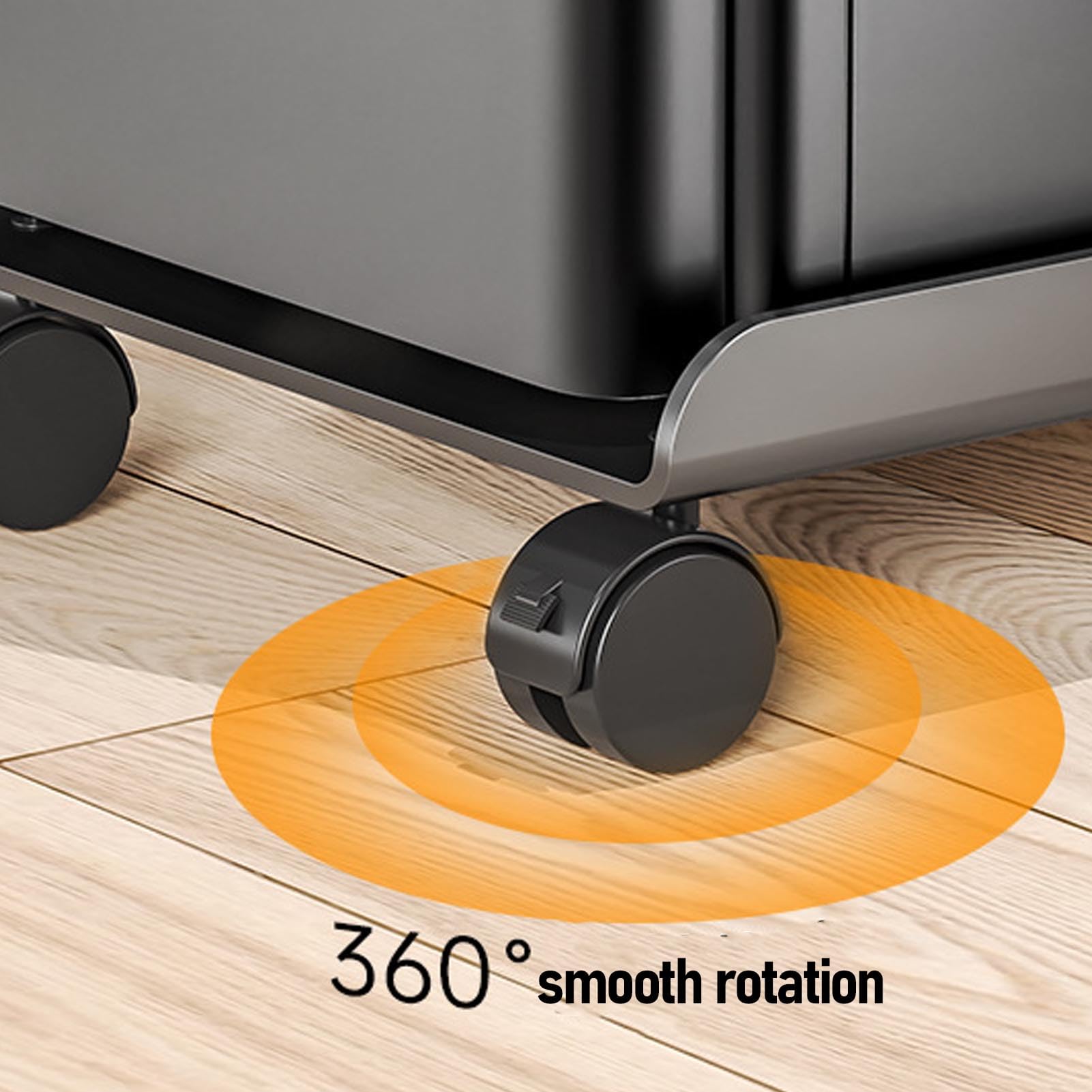Belüfteter Computerständer, Mobiler PC -Tower -Stand mit 4 PCs 360 ° Rotierenden Rollen, CPU -Rollständer für Home Office, 7,87 X 15,75 Zoll, 176 Lbs Ladekapazität
