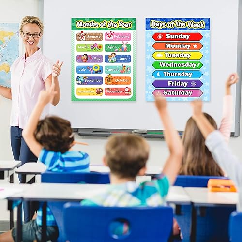 Miniatura 5 de Pósteres de aprendizaje educativo para niños y bebés, para guardería o cuarto infantil, 43 x 55 cm (17 x 22 pulgadas).