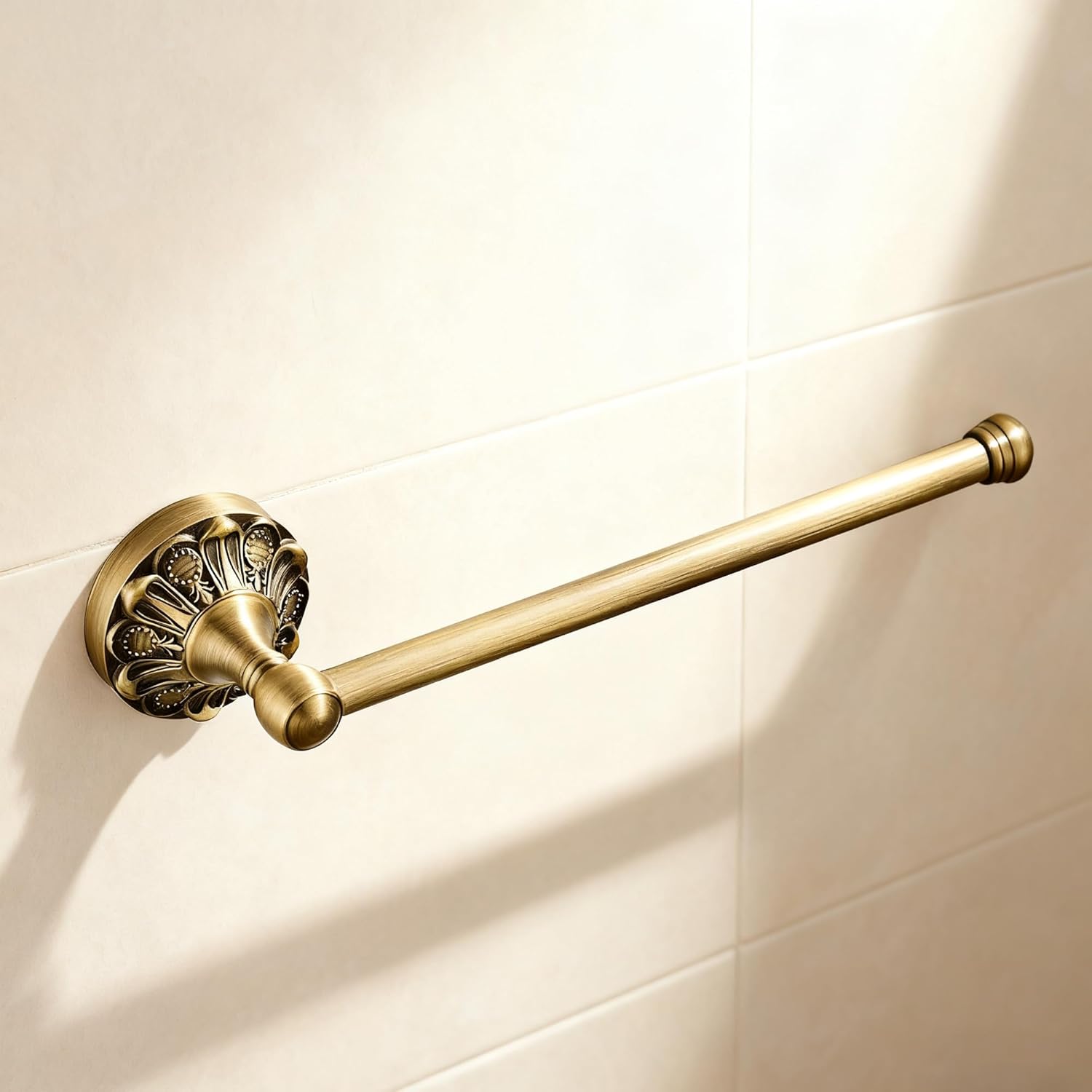 Antique Brass Bathroom Hardware Wall Mounted Towel Holder Vintage Copper Bath Accessories