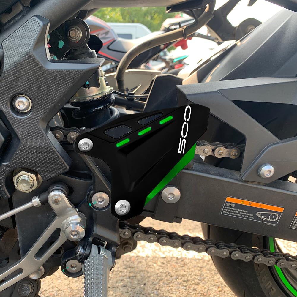 Modeer Per Kawasaki Ninja 400 Z400 2018-2024 | Ninja 500 Z500 2024 Moto CNC Poggiapiede Pedale Protettore Poggiapiede Piastre per Talloni Copertura di Protezione Accessori (z500-nero/verde)