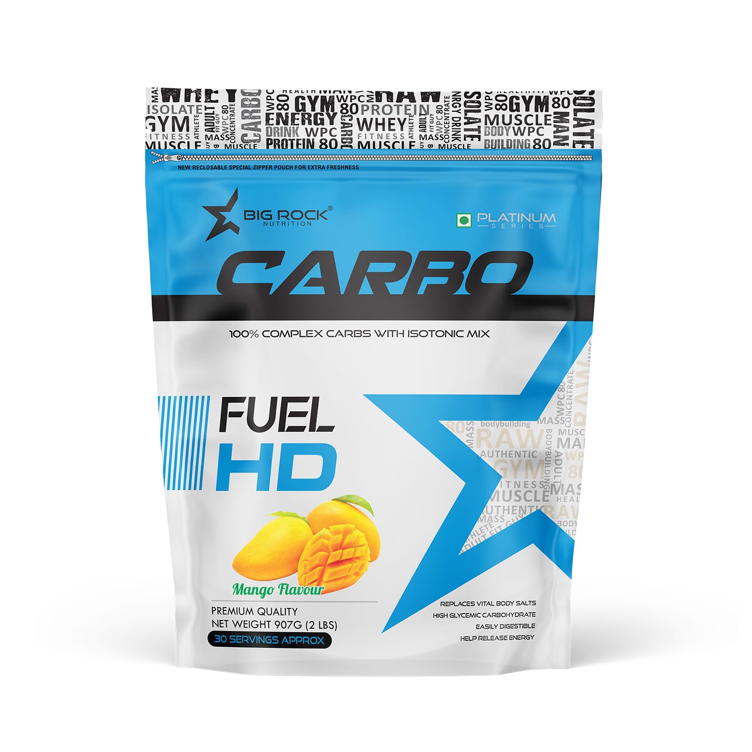 Platinum Series Carbo Fuel HD With Isotonic Mix Carb Blend (907gm, Mango)