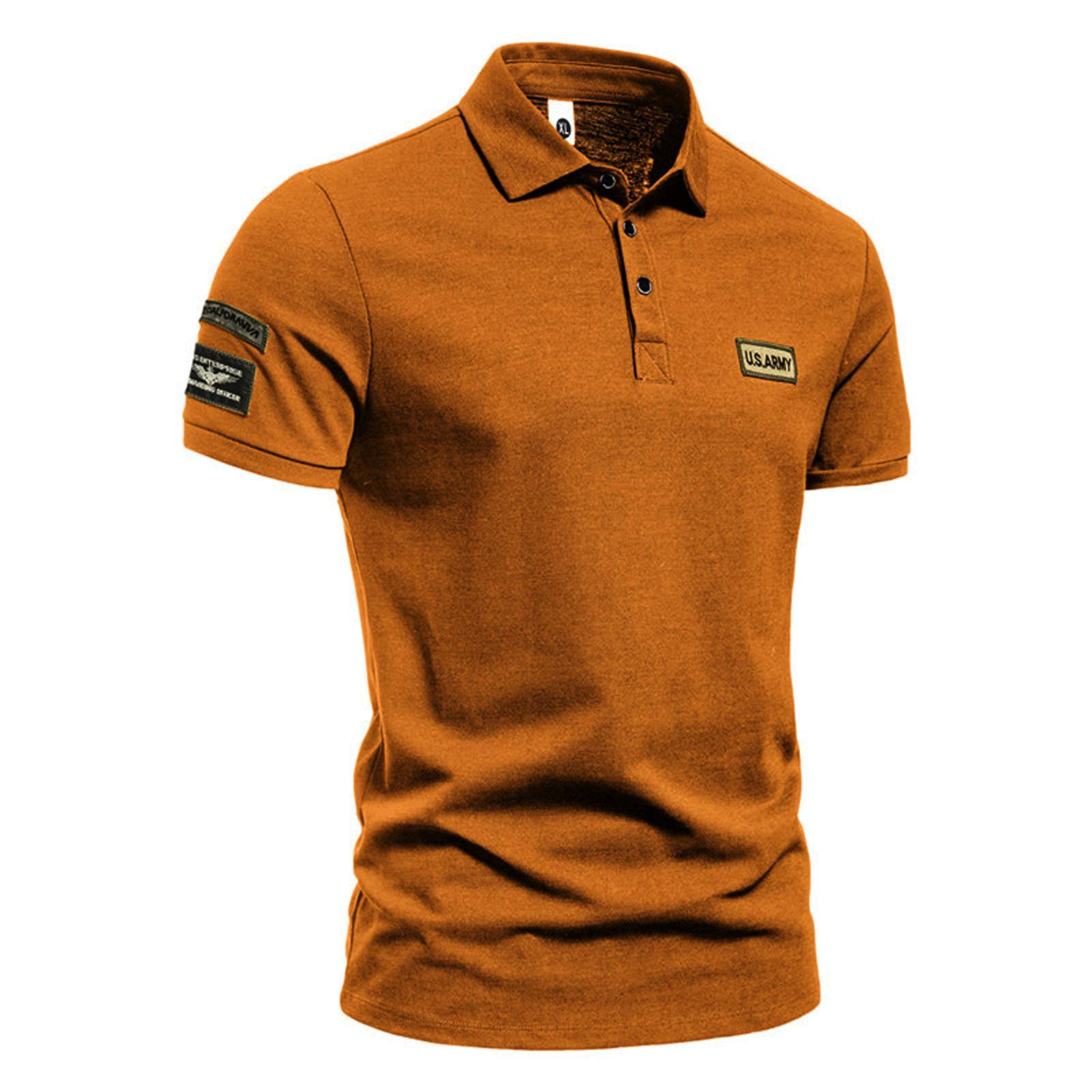 NUSGEAR 2021 Camiseta para Hombre,Verano Polo Camiseta Deporte Manga Corta Color sólido Moda Estilo Militar Slim Fit Casuales T-Shirt Blusas Originales Camisas algodón Suave básica otoño Camisetas