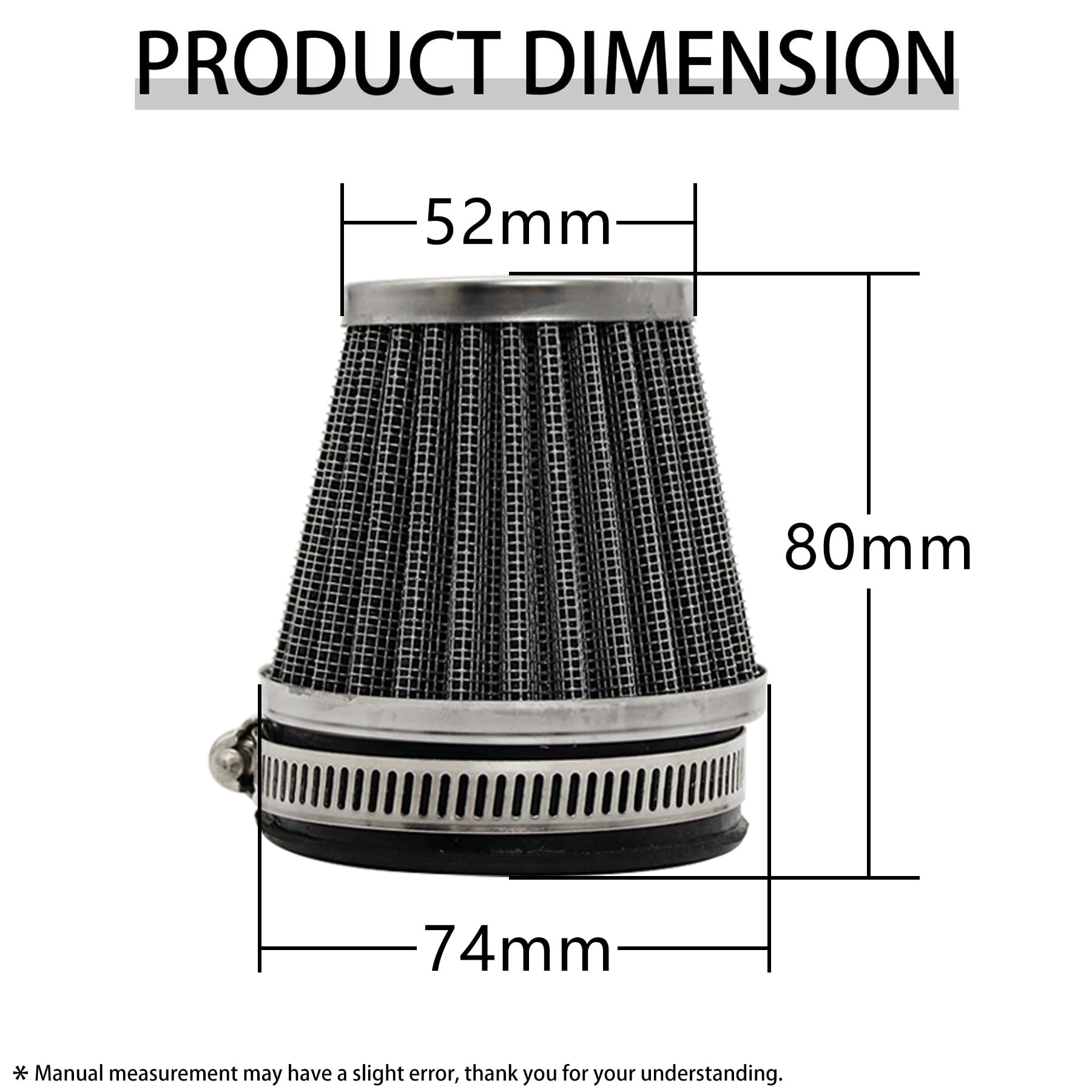 FLMLF Metal Air Filter Kit For 23CC-71CC 1/5 Hpi Km Baja 5b 5t 5sc DBXL GOPED RC Car Parts