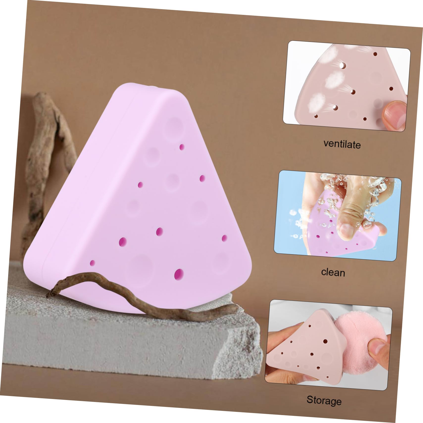 ABOOFAN 8 Piezas Estuche De Viaje con Esponja De Maquillaje Soporte De Esponja De Silicona Bolsa Organizadora De Maquillaje De Viaje Constituir Mezclador Gel De Sílice Viajar