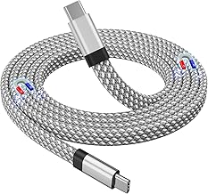 Magtame USB C Cable, Magnetic USB C to USB C Cable, 60W(3A), Flat Twisted USB C Cable, 3.3ft/1m, Nylon Braided Type C Cable, Fast Charging Cable Compatible with USB C Device for Pad for Samsung