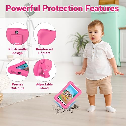 Miniatura 7 de Contixo Paquete de tabletas para niños de 7 pulgadas, tabletas Android y auriculares con cable para niños, con más de 50 libros de cuentos de Disney