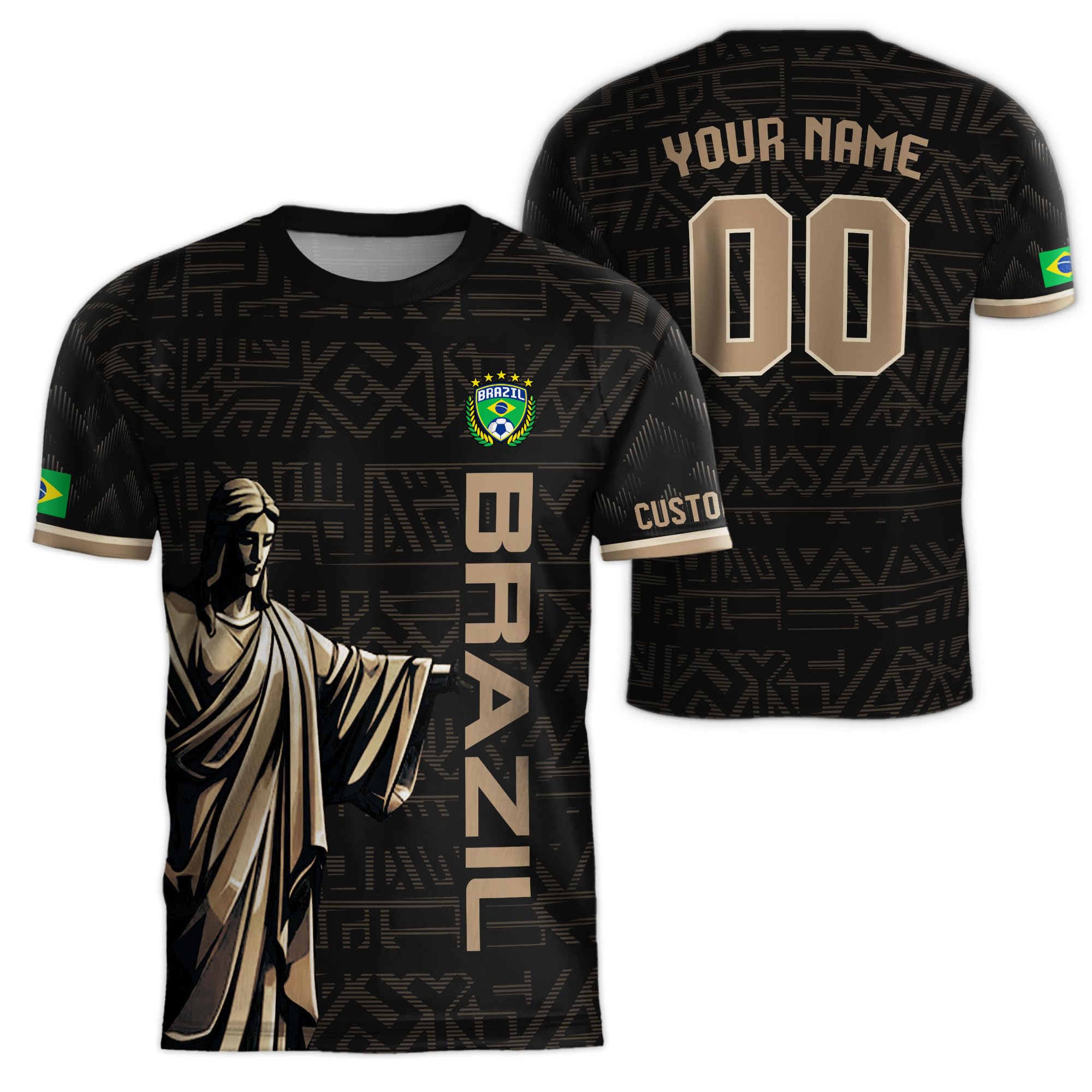 Customized Jersey Brazil, Custom Brazilian Soccer Jersey, Brazil Jersey Men, Retro Soccer Jerseys for Men 1