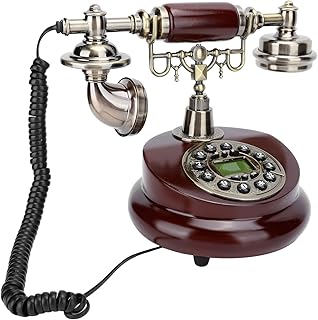 GaRcan Classic Vintage Landline Corded Telephone,FSK DTMF Retro Desktop Wired Fixed Dial Handset Telephone,Caller ID Display/Handsfree,Collection Gift Daily Use for Home Office Hotel