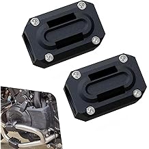Qurbuns 2 PCS Motorcycle Engine Guard Bumper Protection Block, Crash Bar Decor Slider, Anti-Scratch Drop Frame Guard, Universal for 22mm/25mm/28mm Diameter Engine Bar (Black)