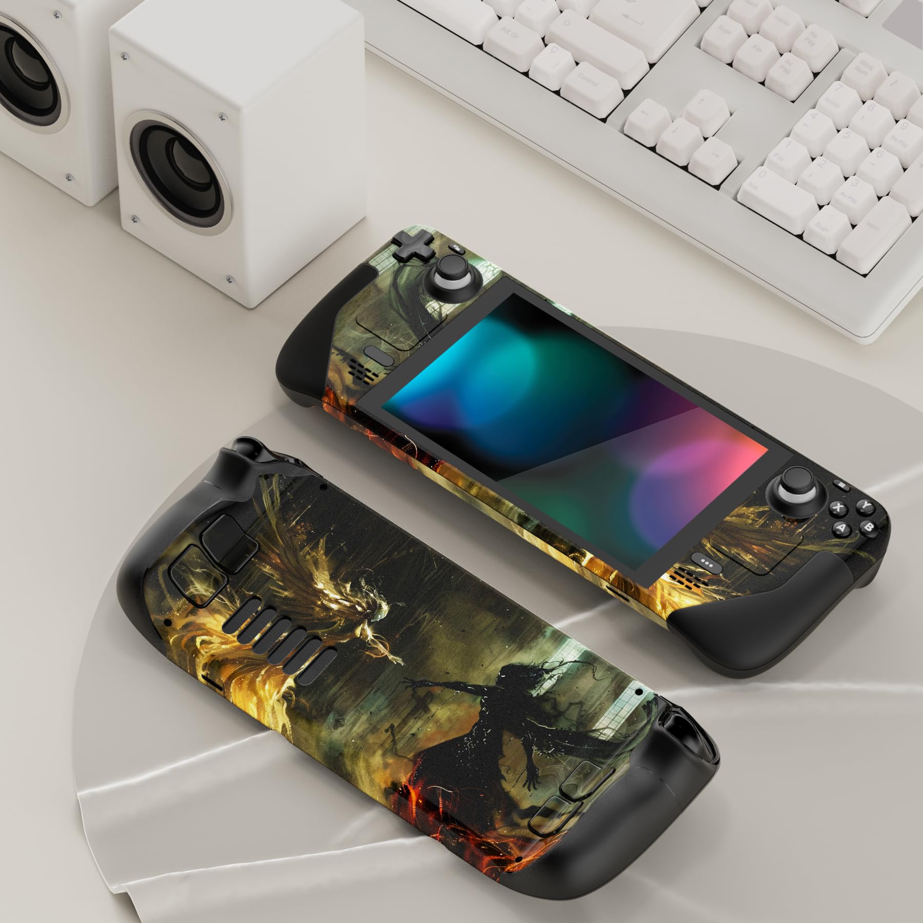 PlayVital Naklejka Skóry do Steam Deck OLED,Stickers Vinyl Kompatybilny z Steam Deck LCD,Skórka Naklejki Skórki-Spotkanie