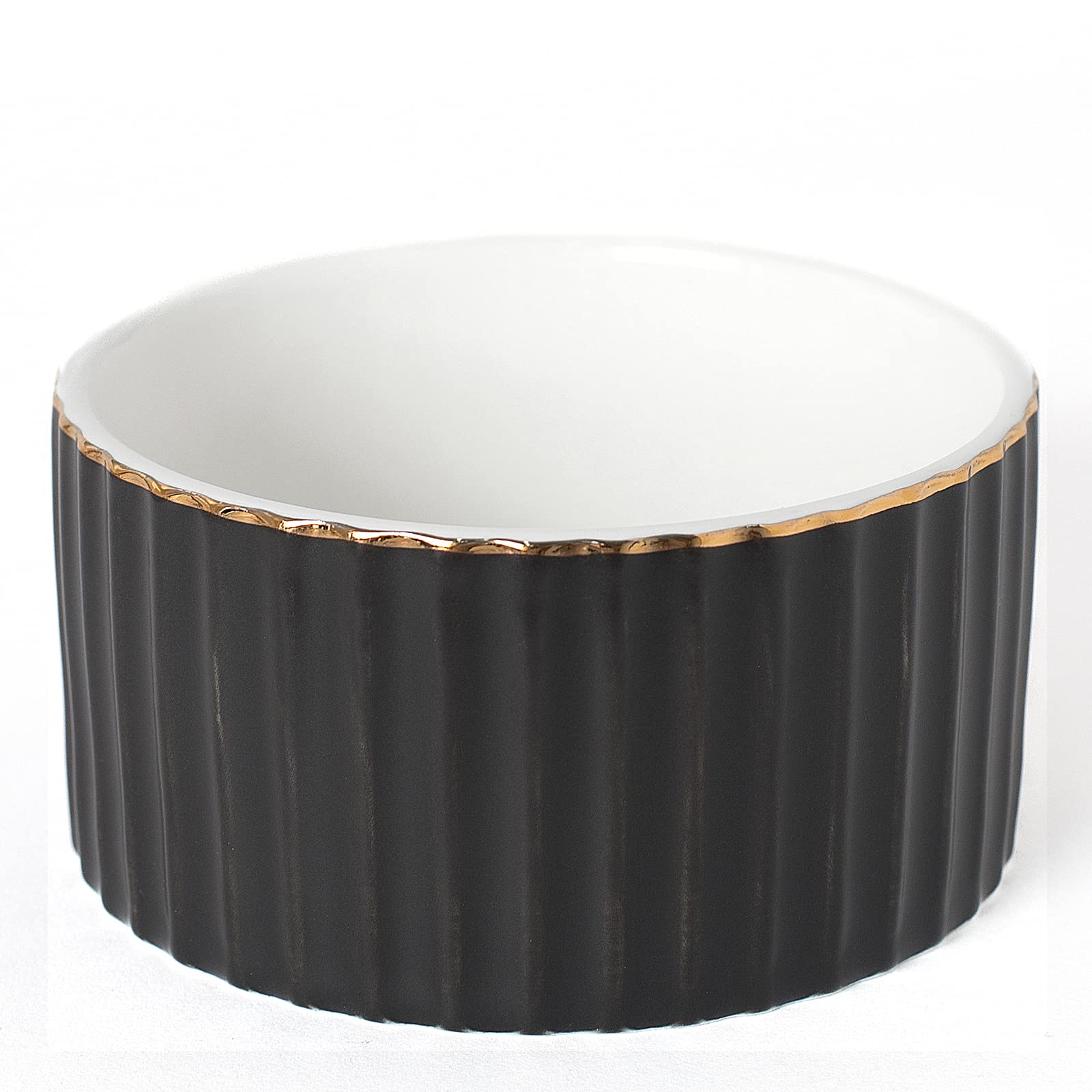 CROWNOS Paper Clip Holder for Desk Ceramic Paperclip Holders, Office Desktop Paperclips Binders Dispenser Organizer, Black